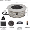 thumbnail image 4 of Real Flame Scottsdale 40" Round Stone Propane Fire Pit Table in Beige, 4 of 9