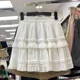 thumbnail image 2 of 2024 Verano Nuevo Estilo Mini Vestido Blanco Cintura Alta Adelgazante Anti-exposición Falda Pastel A-line Cadera Cubriendo Falda Abullonada Para Mujeres, 2 of 4