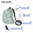 thumbnail image 3 of Easygdp Cute Floral Frog Mochila de Lona Resistente para Laptop, Compatible con Laptops de 15 a 17 pulgadas, Ideal para Escuela, Trabajo y Viajes-Small, 3 of 5
