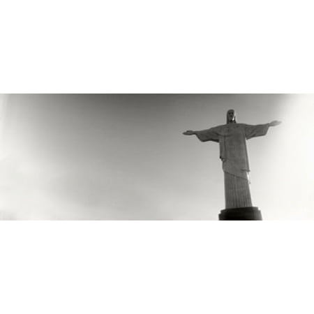 Redeemer Light - Low angle view of Christ The Redeemer Corcovado Rio de Janeiro Brazil Poster Print
