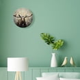 thumbnail image 4 of 10 Inch Wall Clock Battery Operated Silent Clock Decorative for Office, Kitchen, Outdoor, Living Room，Moose Print, 4 of 4