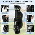 thumbnail image 5 of Spaco Golf Stand Cart Bag with 4 Way Divider Carry Organizer Pockets-Black, Golf Stand Bag for Men & Women,Multiple Pockets, Lightweight & Durable, 5 of 8