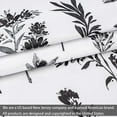 thumbnail image 5 of DriftAway Sylvia Floral Botanical Herbs Watercolor Printed Pattern Lined Blackout Window Curtain Grommet 52" x 84", Black White, 5 of 7