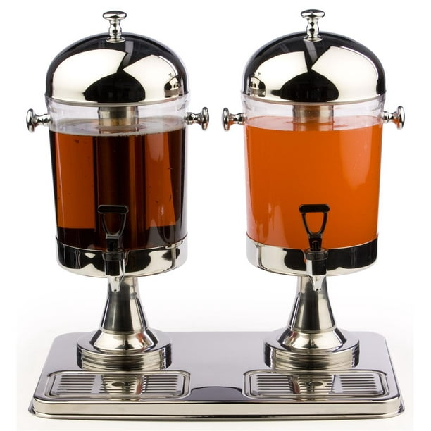 Polycarbonate and Stainless Steel Double Beverage Dispenser with
