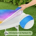 thumbnail image 5 of Rainbow Tie Dye Cloud Pattern Round Fitted Tablecloth with Elastic Edge,Dining Table Cover Waterproof,Outdoor Round Tablecloth for Camping,Dining,Indoor and Outdoor, 5 of 7