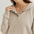 thumbnail image 6 of SUNBS Hoodies for Women Half Boutton Sweatshirts Pullover Drawstring Fall Clothes With Pocket, 6 of 6