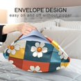 thumbnail image 4 of Yayeee Pillowcase King Size Set of 2 Satin Wrinkle Resistant Pillow Case, Yellow Checkered Daisy, 4 of 8