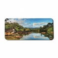 thumbnail image 1 of East Computer Mouse Pad, View of the Tropical Jungle River at the Beach of Masoala National Park in Madagascar, Rectangle Non-Slip Rubber Mousepad X-Large, 35" x 15", Multicolor, by Ambesonne, 1 of 2