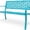 Blue, variant on 50" Outdoor Bench Metal with Floral Back, Garden Bench Front Porch Bench for Yard Patio Entryway Park Outside, 800lb Capacity - Yellow
