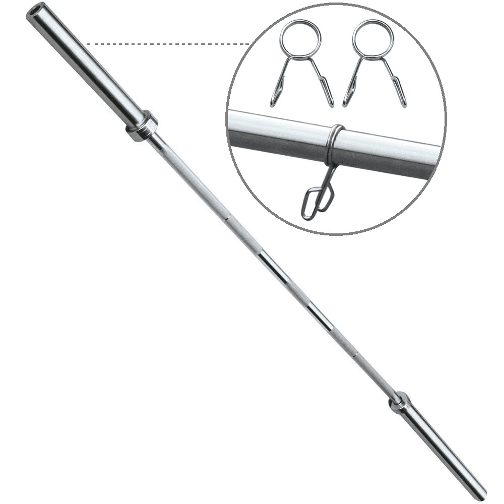 Yaheetech 7ft Chrome Olympic Barbell Bar Weight Lifting Gym Workout 35 Lb