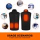 thumbnail image 5 of Chaqueta térmica inteligente unisex Chaleco de temperatura ajustable adecuado para climas fríos, 5 of 9