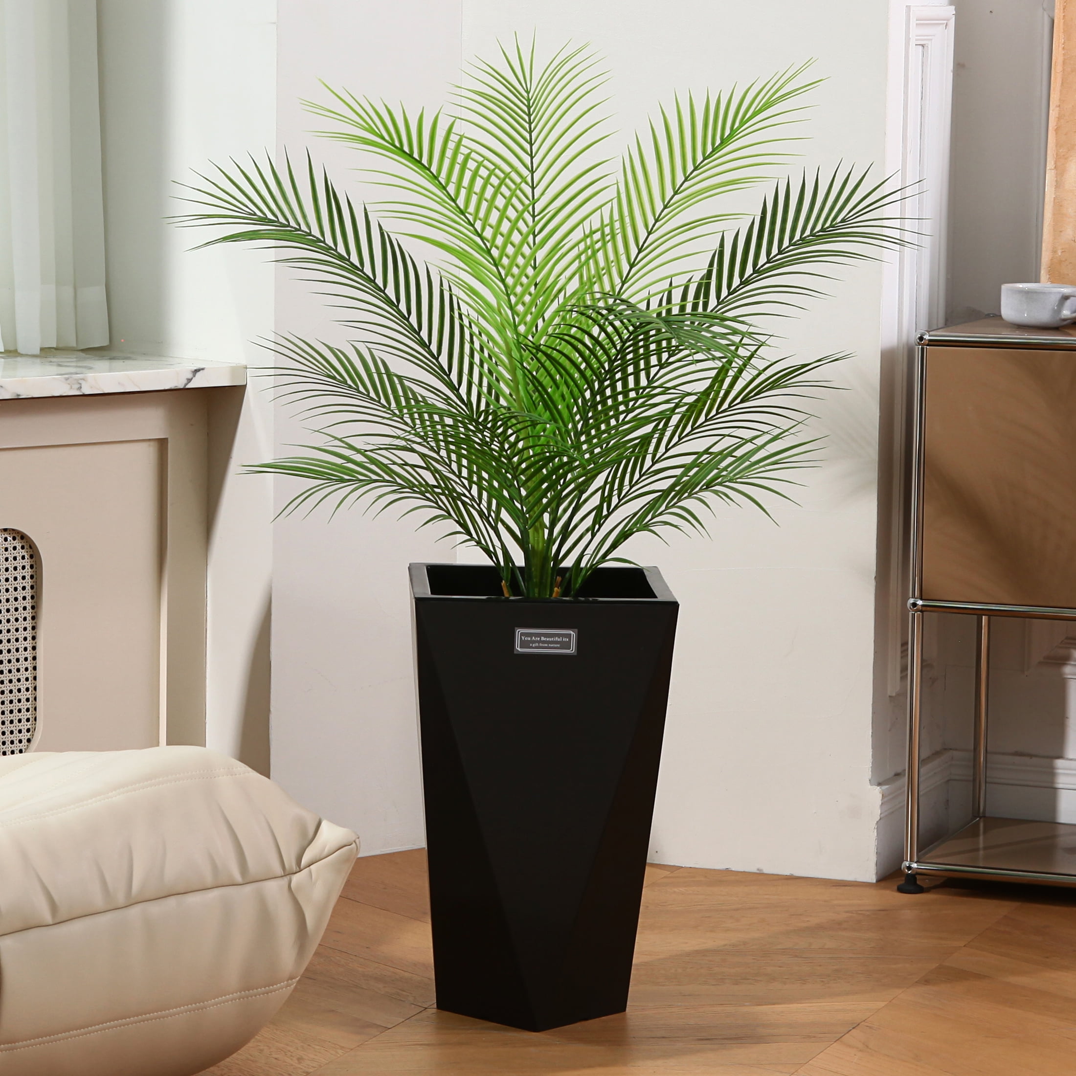 3 ft Artificial Palm Plants in Basket 35 Inch Fake Plants Artificial