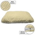 thumbnail image 3 of Neutral Color Pet Bed, Geometric Tile Like Pattern with Crossing Style Brick Stones Motif Print, Resistant Pad for Dogs and Cats Cushion with Removable Cover, 24" x 39", Beige and Ecru, by Ambesonne, 3 of 4