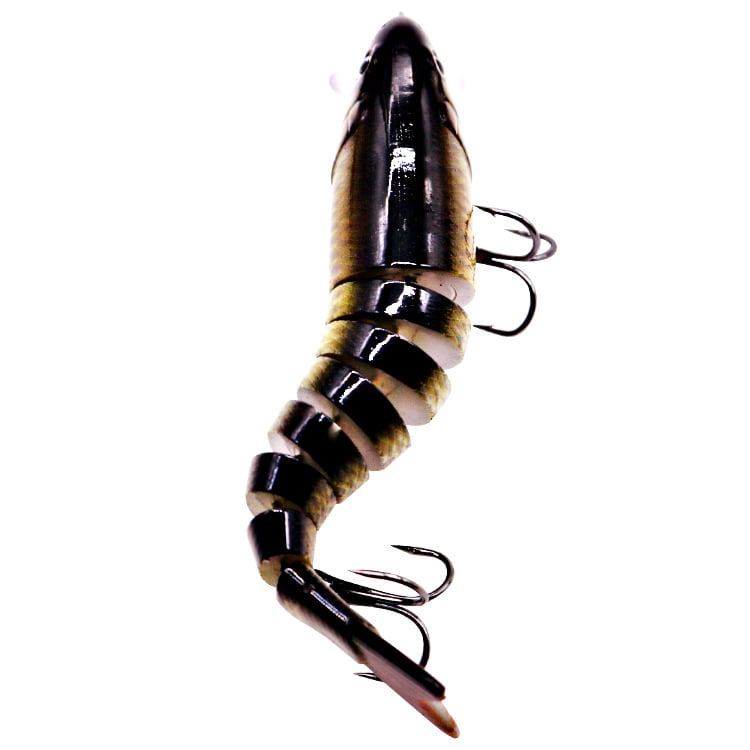 2PC Fishing Lures Jigs Multi-Section Fish Five-Color UV Printed Plastic Hard Lure Set Minnow