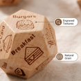 thumbnail image 3 of BESTSKY Food Decision Dice Romantic Date Night Game,Wooden Dinner Decider for Couples,Birthday Valentine’S Day for Him Her, 3 of 8