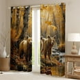 thumbnail image 2 of Feelyou Farmhouse Bear Print Blackout Curtains Set of 2 (52x84 Each), Jungle Tree Plant Window Curtains, Woodland Wildlife Curtains and Drapes, Blackout Curtains Bedroom Decor, 2 of 6