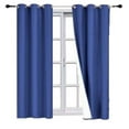 thumbnail image 5 of 100% Blackout Adam 2 piece panels 84 inch length room darkening grommet top window drapes for living room royal blue solid color for bedroom home décor, 5 of 6