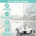 thumbnail image 3 of Yescom 16.5" Pressure Washer Surface Cleaner with 4 Wheels Stainless Steel for Concrete Patio Driveway Daily Washing,4000 PSI, 3 of 9