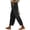 Black, variant on EYNMVR Womens Linen Pants with Pockets High Waist Comfy White Gauze Pants Casua Lightweight Loose Trousers