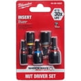 thumbnail image 2 of Milwaukee Electric Tools 0749655 Shockwave Insert Nut Driver Set, 5 Pieces, for Use with Shockwave Magnetic Bit Tip Holders, 2 of 2