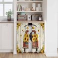 thumbnail image 6 of Sunflower Truck Kitchen Curtains 45 Inch Length, Summer Botanical Elegant Pastoral Floral Tiers Curtains for Bathroom Bedroom Cafe, Light Filtering Small Window Treatment Drapes 2 Panels 42"Wx45"L, 6 of 8