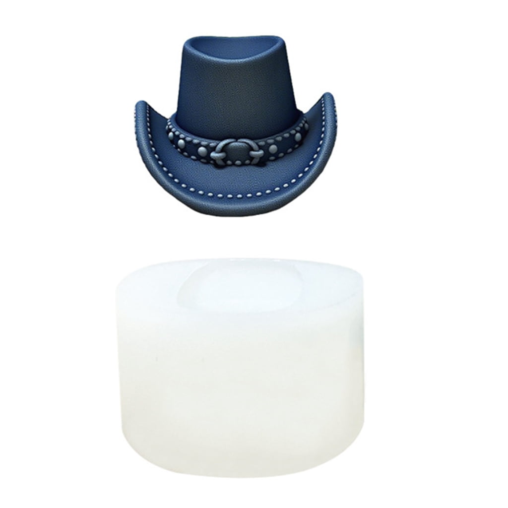 Cowboy Hat Silicone Molds for Epoxy Resin Making Candle Soap Temperature Resistant Easy Demolding Silicone Candle Mould
