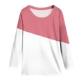 thumbnail image 5 of Povozer Cotton Long Sleeve Tee Shirts Girls T Shirts,Comfortabl Soft Stylish Color Blocked Long Sleeved Top For Girls,Size 13-14 Years,Pink, 5 of 5