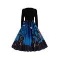 thumbnail image 4 of MAWCLOS Robes Décontractées Florales d'Halloween pour Femmes, Robe Midi Style-I m, 4 of 4