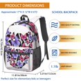 thumbnail image 4 of 17 Inch Lightweight Backpack,PVC Waterproof Oxford Fabric, Ergonomically Designed, with Large Capacity, Monarch Butterfly Aesthetic, 4 of 5