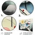 thumbnail image 3 of Designart "Embracing Art Grey and Green Tones I" Modern Geometric Metal Wall Art, 3 of 4