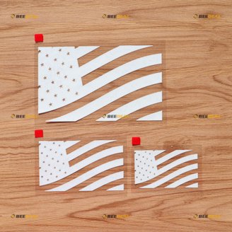 Distressed US Army Combat Veteran Sticker Decal – White Flag Design, Vinyl For Car Bumper, Truck Window, Laptop – 3x4.6 Inch