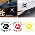 thumbnail image 2 of Opolski Adopt A Dog Save A Life Letters Paw Pattern Self-adhesive Car Sticker Auto Decal, 2 of 9