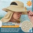 thumbnail image 4 of EINSKEY Fishing Hat Sun Protection Hat with Neck Flap for Men,Full Coverage Khaki, 4 of 9