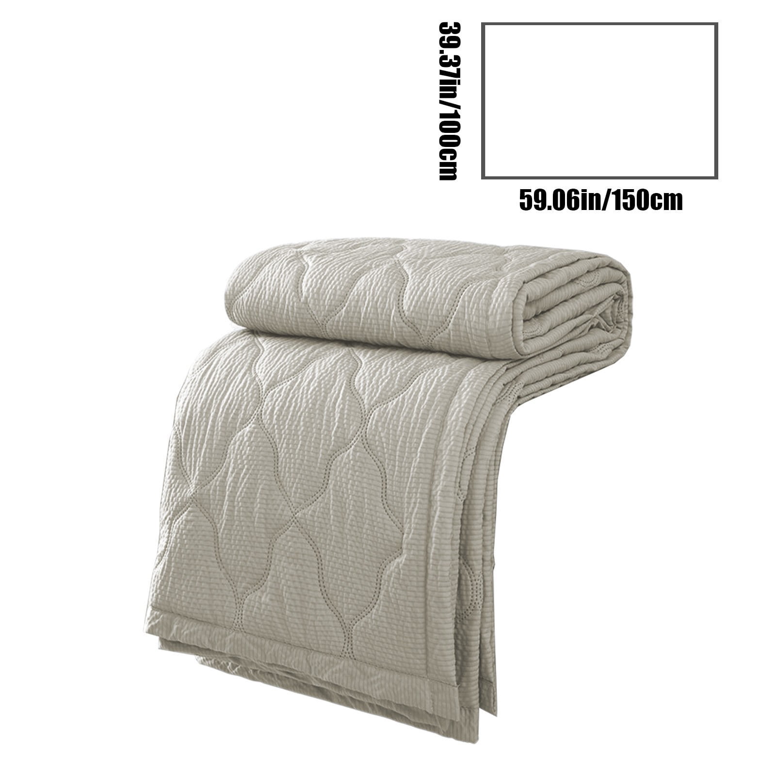 ChicYu Twin Size Summer Air Conditioning Quilt,Breathable Ice Silk Bedding for Kids Teens,Thin Quilt Core with Double-Layer Fabric,Machine Washable