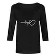thumbnail image 4 of YanHoo 3/4 Sleeve Tops for Women 3/4 Sleeve Crewneck Loose Fit Top 3/4 Sleeve Graphic Tees for Women Plus Size Womens Tops Sale Prime Long or 3/4 Sleeve, 4 of 4