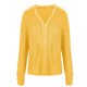 thumbnail image 3 of Suéter de cuello en V para mujer, blusa informal de manga larga con botones sólidos, blusa de poliéster para mujer, 3 of 5