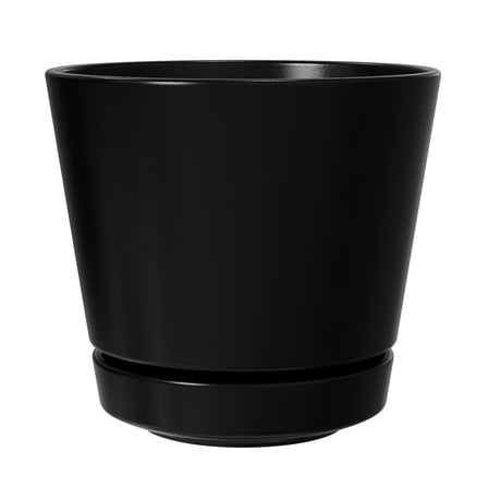 Mainstays Core 4.8" x 4.8" x 4.4" Round Black Plastic Planter