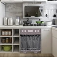 thumbnail image 4 of BBilaBu Checkered Oven Skirt for Farmhouse Kitchen Decor, Stove Cover Skirt with Ribbon Ties, Drill-Free Installation, 4 of 7