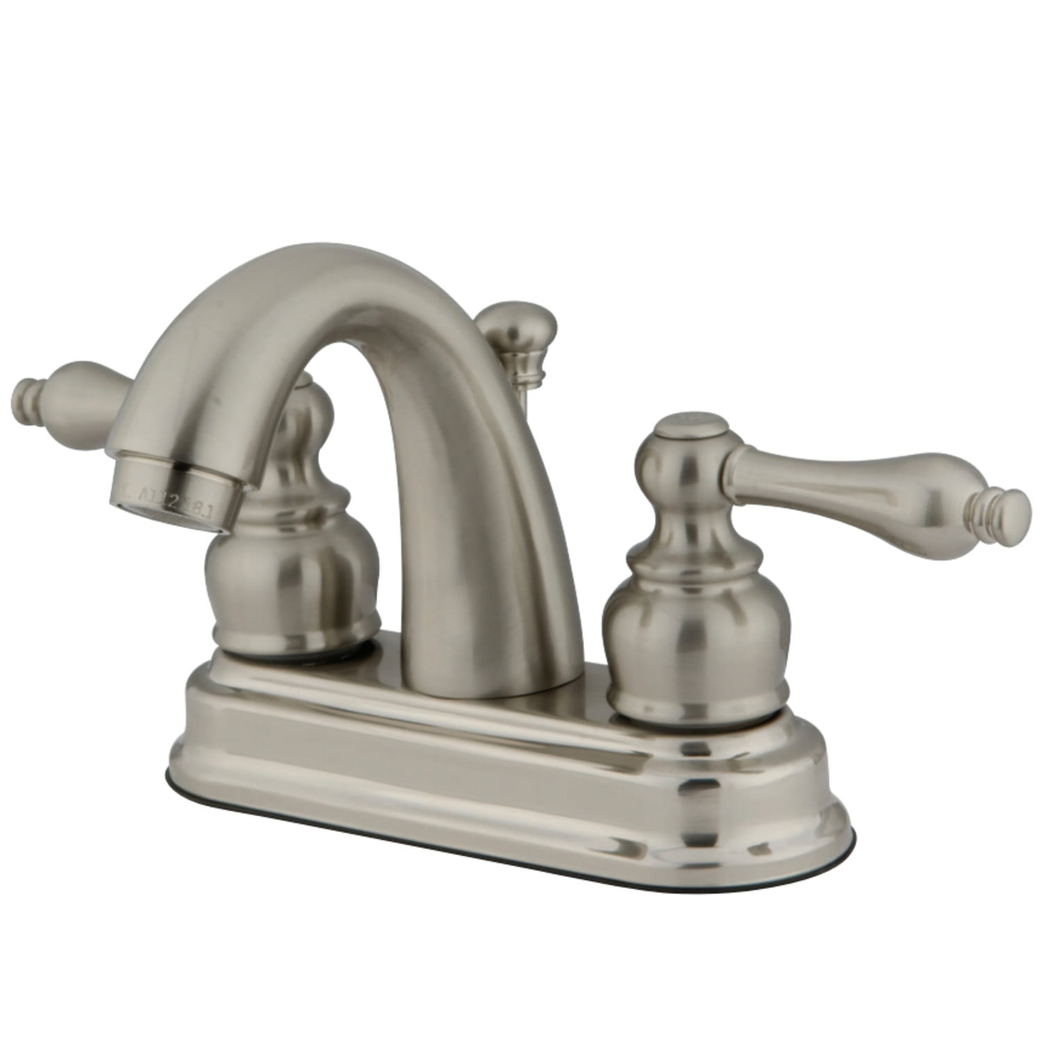 Kingston Brass KB5618AL Restoration 4 in. Centerset Bathroom Faucet, Brushed Nickel