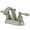 Brushed Nickel, variant on Kingston Brass Restoration Two Handle 4" Centerset Lavatory Faucet with Retail Pop-up
