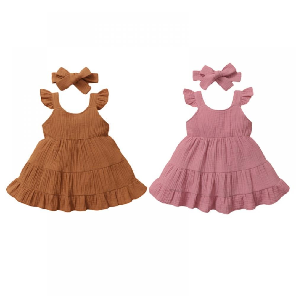 Summer Baby Little Girls Cotton Short Sleeve Knee Length Dress Clothing Kids Princess Ruched Dresses Hair Band 6 Months 4 Years Walmart Com Summer Baby Little Girls Cotton Short Sleeve Knee Length Dress Clothing Kids Princess Ruched Dresses Hair Band 6 Months 4 Years Walmart Com