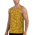 thumbnail image 2 of Haiem Gold Glitter Men Workout Tank Top Gym Bodybuilding Sleeveless Muscle T Shirts Athletic Tank Breathable Workout Shirt-3X-Large, 2 of 8
