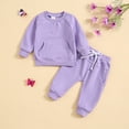 thumbnail image 2 of Toddler Boys Long Sleeve Solid Tops And Pants Child Kids 2PCS Set Outfits Kids Fall Winter Shirt And Pants for Boys Boy Size 6 Clothes Baby Boy Winter Girls Active Suit Baby 3-6 Months, 2 of 6