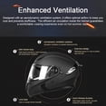 thumbnail image 2 of Casco integral de motocicleta, casco de carreras callejero abatible cálido de invierno con visera doble, cómodo y, 2 of 8