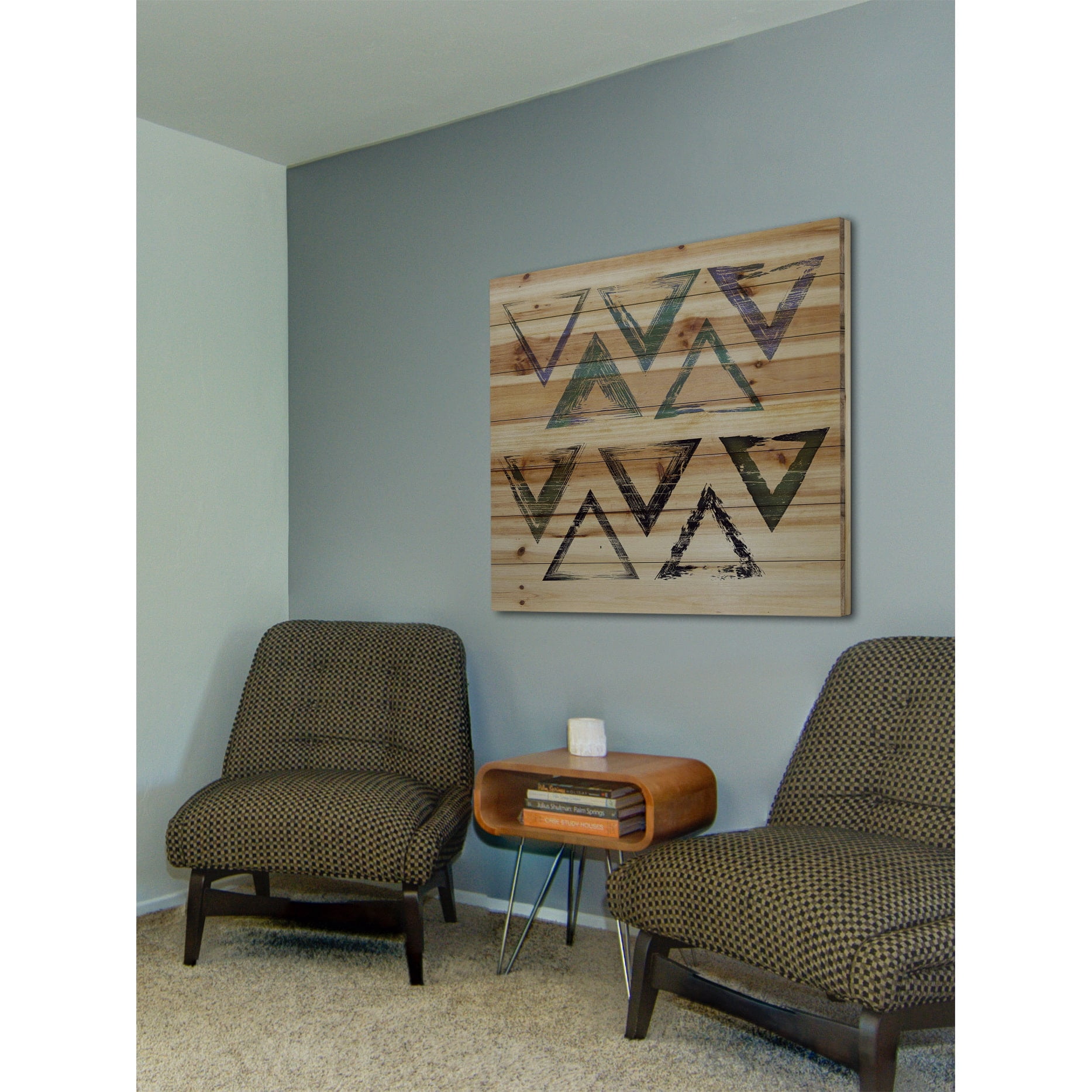 Marmont Hill - "Outlines" Painting Art Print on Natural Pine Wood