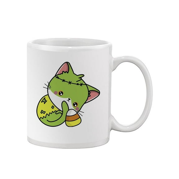 Cute Pumpkitty Zombie Costume Mug - Image by Shutterstock,