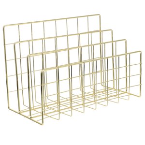 AURARMLET Mail Sorter Organizer Desk Organizer Golden Iron 1Set for Office Desk