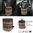 thumbnail image 4 of KUIFORTI Ethnic Style Pattern Car Seat Covers Full Set 15 Piece Seat Covers Steering Wheel Cover Seat belt Cover Pad Cup Coasters Car Garbage Bag Car Storage Box Rear View Mirror Cover Keychain, 4 of 6