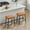 Brown-t, variant on STOOLINK Bar Stools Set of 2, 24 Inch Bar Stool for Kitchen Island, Modern Counter Height Bar Stools for Kitchen Counter, Bar Chairs with Sturdy Metal Base and Adjustable Foot Pins, Black