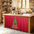 thumbnail image 6 of Red Green Christmas Cabinet Curtain 32"Wx55"L, Dustproof Pantry Door Curtain with Self Adhesive Tape, Xmas Tree Modern Art Tall Storage Cover Privacy Drape for Bathroom Kitchen Laundry Room, 6 of 9